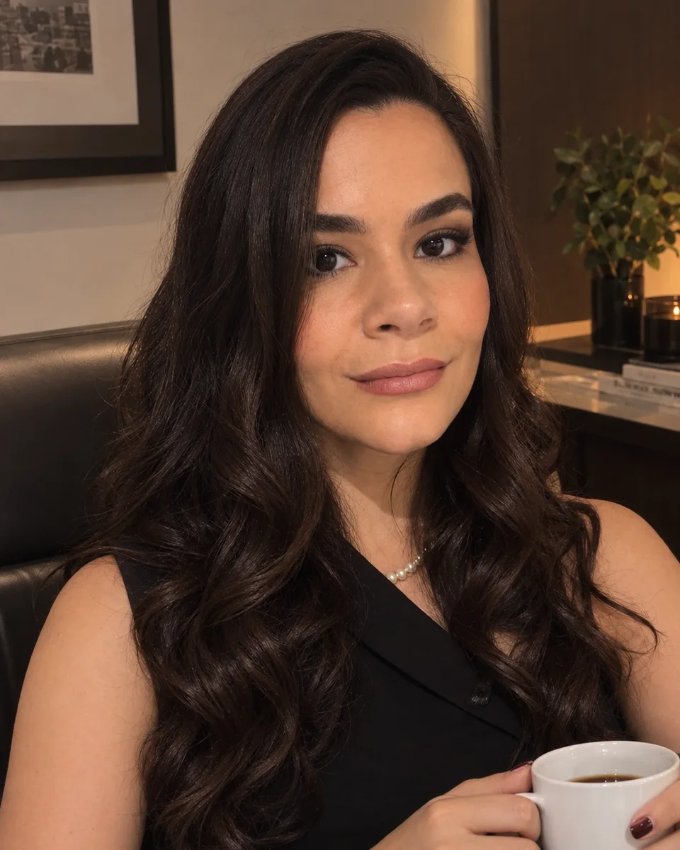 Thayanne Hayala em atendimento no escritório